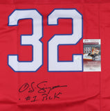 O. J. Simpson Signed Buffalo Bills Jersey Inscribed "#1 Pick" (JSA COA) 1973 MVP