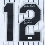 Willie Harris Signed Chicago White Sox Jersey Inscribed "05 WS Champs" / JSA QR