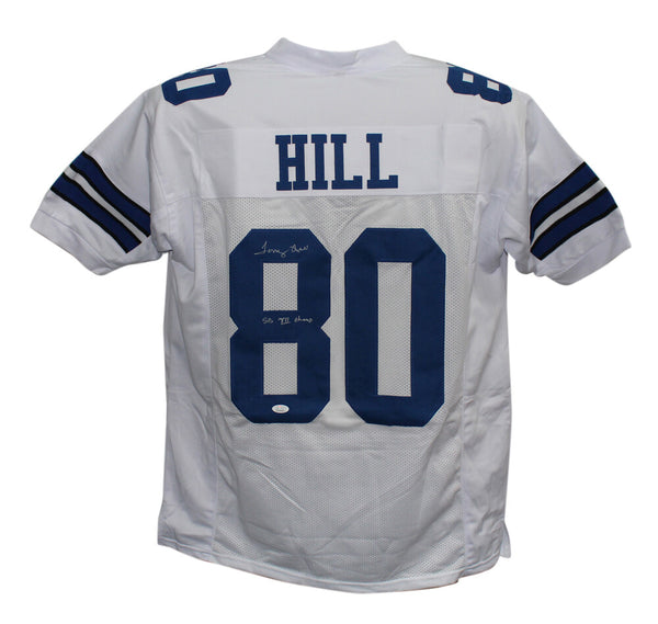 Tony Hill Autographed/Signed Pro Style White XL Jersey SB Champs JSA 33977