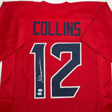 Autographed/Signed Nico Collins Houston Red Football Jersey JSA COA