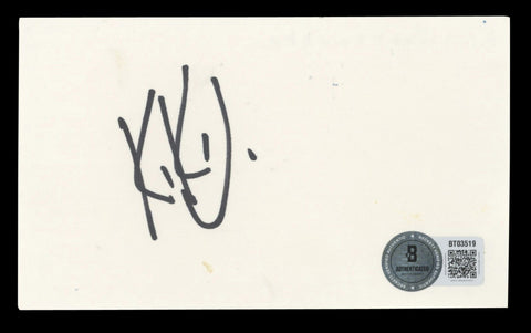 Mavericks Kiki VanDeWeghe Authentic Signed 3x5 Index Card BAS #BT03519