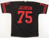 Larry Jacobson Signed Nebraska Cornhuskers Jersey (Beckett) New York Giants D.E.