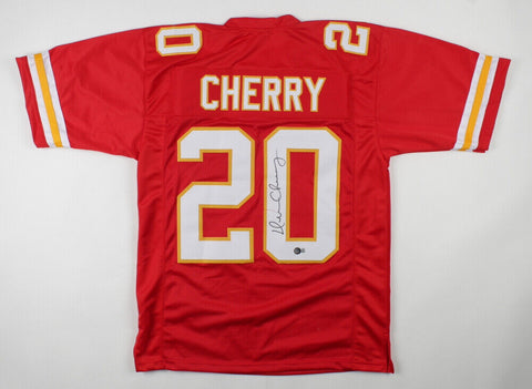 Deron Cherry Signed Kansas City Chiefs Jersey (Beckett QR Code) 6xPro Bowl DB