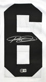 Rod Woodson Autographed White Pro Style Jersey - Beckett W Hologram *Silver