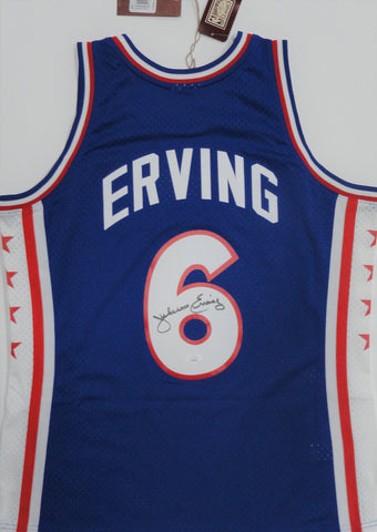 Sixers JULIUS ERVING Signed Official Swingman Mitchell & Ness Jersey AUTO - JSA