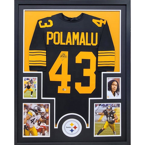 Troy Polamalu Autographed Signed Framed Pittsburgh Steelers Jersey BECKETT
