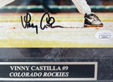 Vinny Castilla Autographed 8x10 Photo with Plaque -- Colorado Rockies | JSA COA