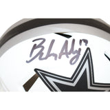 Brandon Aubrey Signed Dallas Cowboys Lunar Mini Helmet Beckett 43113