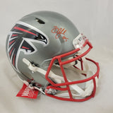 DRAKE LONDON SIGNED ATLANTA FALCONS F/S FLASH SPEED AUTHENTIC HELMET BECKETT QR