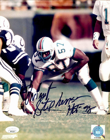 Dwight Stephenson Miami Dolphins HOF Signed/Inscribed 8x10 Photo JSA 161814