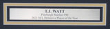 T.J. Watt Signed 16x20 Photo Pittsburgh Steelers Framed Beckett 186183