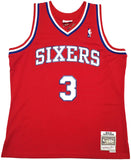 76ERS ALLEN IVERSON AUTOGRAPHED MITCHELL & NESS 2002-03 JERSEY XL BECKETT 245736