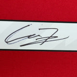 Framed Autographed/Signed Alejandro Garnacho 35x39 ManU Red Jersey BAS COA