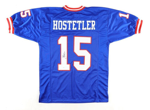 Jeff Hostetler Signed New York Giants Jersey (JSA COA) 2xSuper Bowl Championu QB