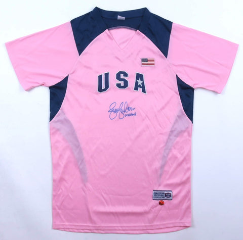 Jennie Finch Signed 2004 Team USA Jersey inscribed "04 US Gold" Sports Integrity