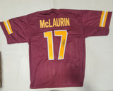 TERRY MCLAURIN SIGNED AUTOGRAPHED CUSTOM PRO STYLE CUSTOM XL JERSEY BECKETT QR