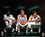 Celtics (3) Bird, McHale & Parish Signed 16x20 Spotlight Framed Photo BAS W
