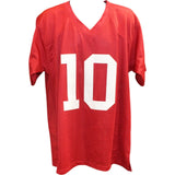John Mateer Autographed/Signed College Style XL Jersey Red Beckett Witness 58316