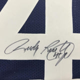 Autographed/Signed RUDY RUETTIGER Notre Dame Irish Blue Jersey JSA COA