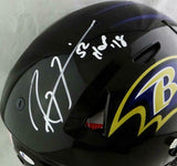 Ray Lewis Signed Baltimore Ravens F/S SpeedFlex Helmet w/ HOF - Beckett W Auth