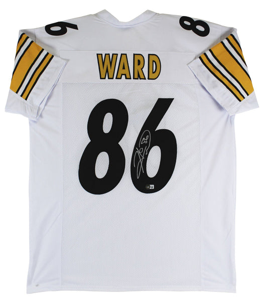 Hines Ward Authentic Signed White Pro Style Jersey Autographed BAS Witnessed