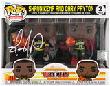 Shawn Kemp Signed Supersonics NBA Jams with Payton 2-Pack Funko Pop Doll -SS COA
