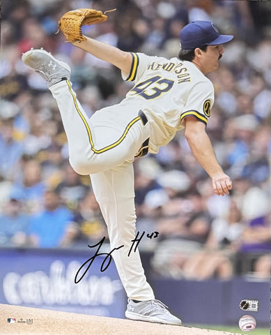 LOGAN HENDERSON Signed 16x20 Photo #1 AUTO - Milwaukee Brewers - BAS