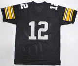 Pittsburgh Steelers Terry Bradshaw Autographed Black Jersey Beckett QR #BR49779