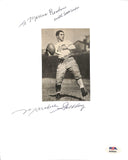 Marshall Goldberg Signed/Auto/Inscr 3x4.5 Photo Pitt Football PSA/DNA 185151