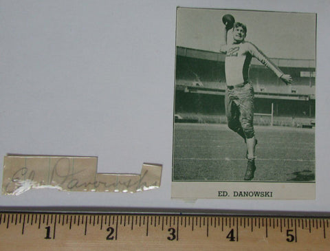 Ed Danowski Fordham HC 1946-'54/NY Giants '34-'41 Signed Cut PSA/DNA 145427