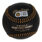 O'neil Cruz Signed OML Black Leather Baseball (Cruz Hologram) Pittsburgh Pirates