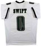 D'Andre Swift Authentic Signed White Pro Style Jersey BAS Witnessed
