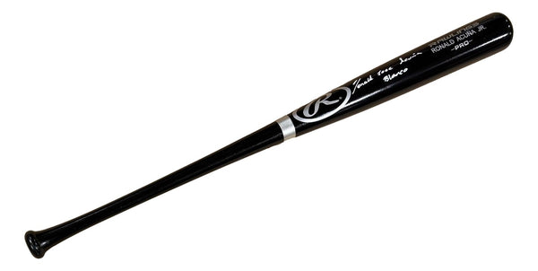 Ronald Acuna Atlanta Braves FULL NAME Signed Black Rawlings Baseball Bat BAS