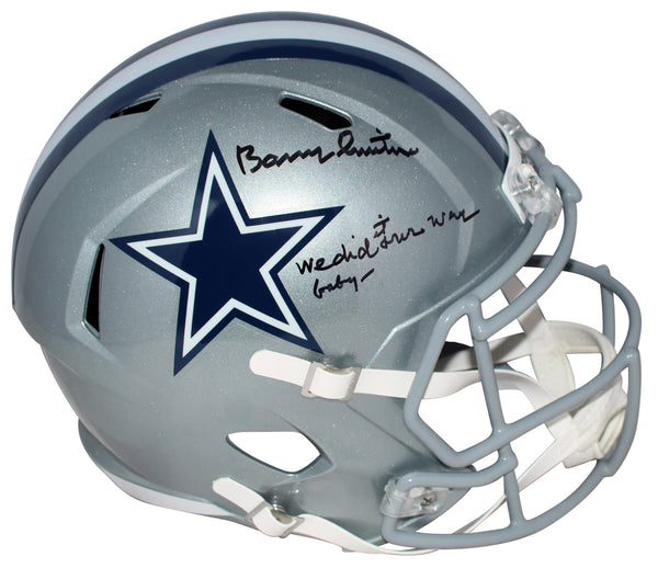 BARRY SWITZER SIGNED DALLAS COWBOYS FULL SIZE HELMET W/ WE DID IT OUR WAY BABY