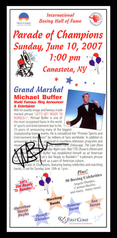 Michael Buffer Autographed Signed Brochure Announcer SKU #219787