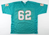 Jim Langer Signed Miami Dolphins Jersey Inscribed "HOF "87" (JSA COA)