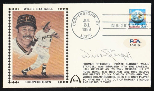 Willie Stargell Signed "Cooperstown" 1988 FDC Envelope (PSA) Pittsburgh Pirates