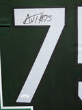 FRAMED NEW YORK JETS ALIJAH VERA-TUCKER AUTOGRAPHED SIGNED JERSEY JSA COA