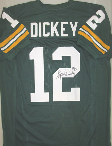 Packers LYNN DICKEY Signed Home Green Custom Replica Jersey AUTO - GBP HOF 1992