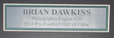 Brian Dawkins HOF Signed/Autographed Eagles Jersey Framed PSA/DNA 199975