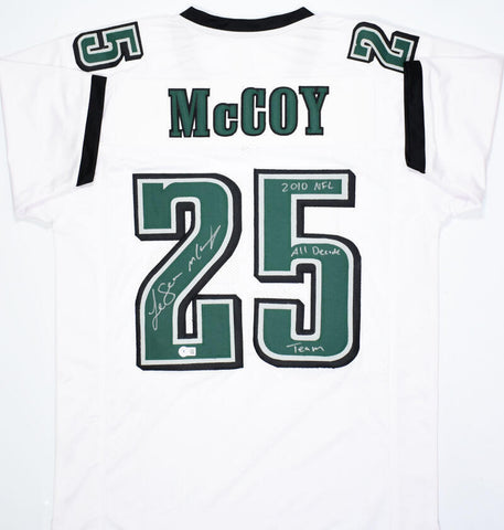 LeSean McCoy Signed White Pro Style Jersey w/ All-Decade Team - Beckett W Holo