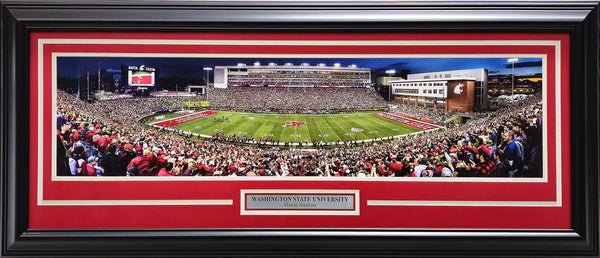 Framed 12x36 Pano Photo Washington State Cougars College Gameday Win vs Oregon