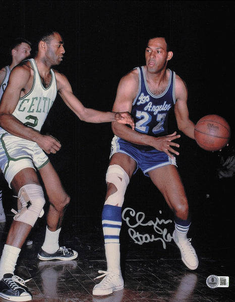 Elgin Baylor Autographed 11x14 Photo Los Angeles Lakers Beckett BAS QR #SB30717