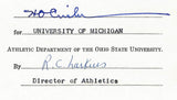 Fritz Crisler HOF Michigan Head Coach Signed/Auto Contract PSA BA198996