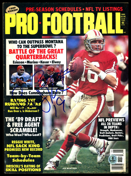 Boomer Esiason & Bernie Kosar Autographed Pro Football Magazine Beckett BS31934