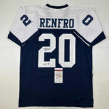 Autographed/Signed Mel Renfro HOF 96 Dallas Thanksgiving Day Jersey JSA COA