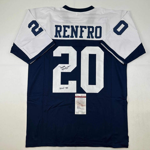 Autographed/Signed Mel Renfro HOF 96 Dallas Thanksgiving Day Jersey JSA COA