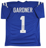 Ahmad "Sauce" Gardner Authentic Signed Blue Pro Style Jersey BAS Witnessed