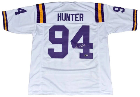 Danielle Hunter Signed LSU Tigers White Jersey (Beckett) Minnesota Vikings D.E