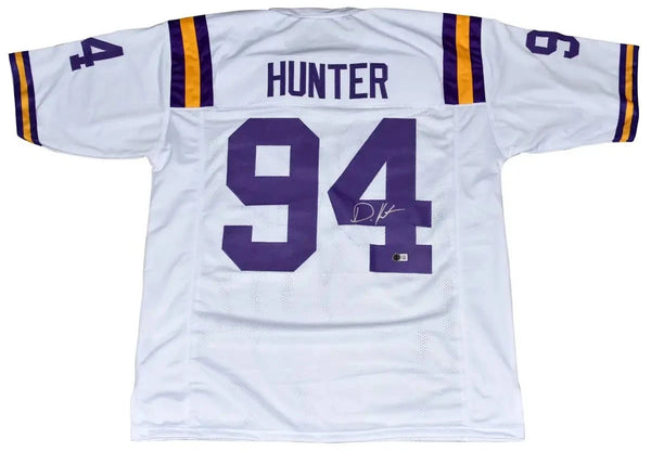Danielle Hunter Signed LSU Tigers White Jersey (Beckett) Minnesota Vikings D.E